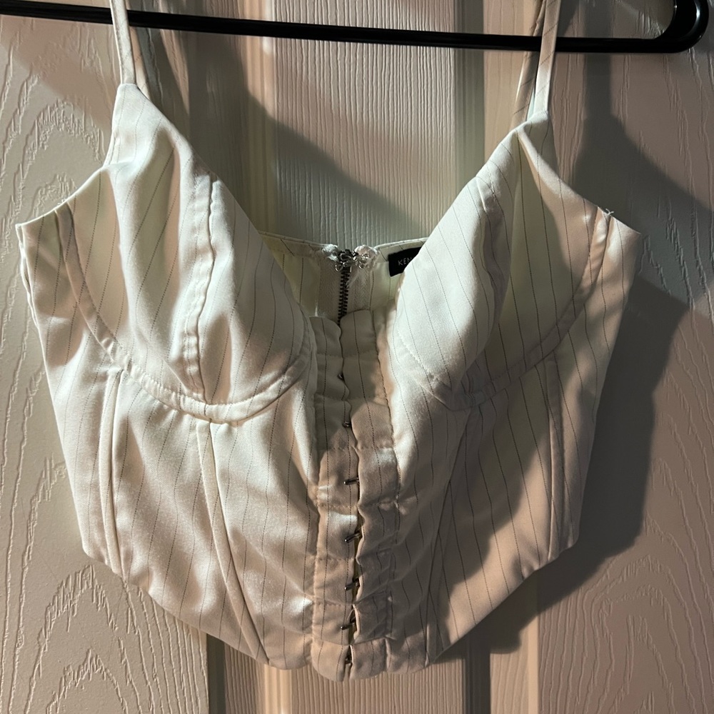 Pacsun Tops White/Blue Stripe
Cropped Corset